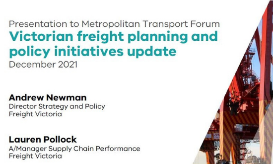 Victorian freight planning and policy initiatives update
